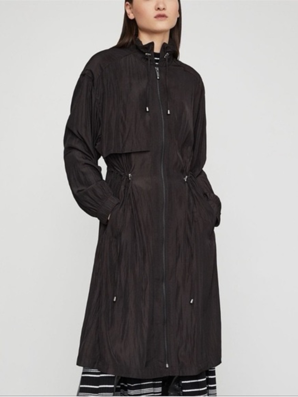 Lightweight BCBG Trench Coat in BLACK